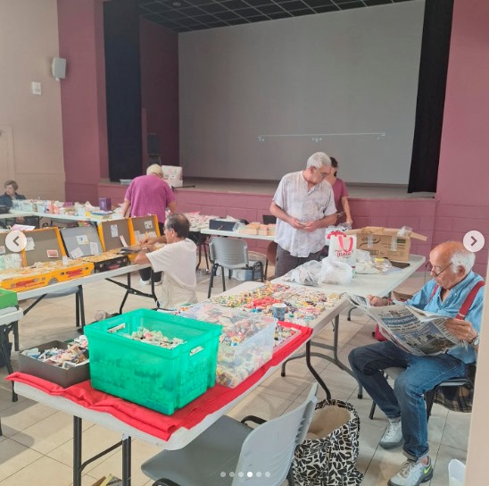 Fotos de la trobada de intercambio de sobres de azúcar en Peyriac de Mer (Francia) con el Club des Glycophiles Francais.