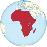 Sobres de edulcorantes del continente africano.