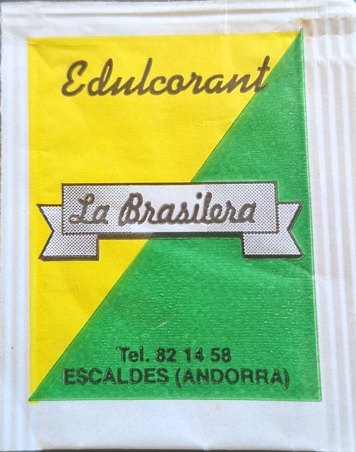 La meva col·lecció personal de sobres d'edulcorant de la marca de cafè LA BRASILERA a Andorra. La meva col·lecció personal de sobres d'edulcorant de la marca de cafè LA BRASILERA a Andorra.
