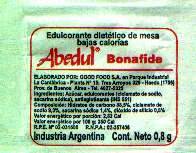 Sobres de edulcorantes de la marca Argentina de café BONAFIDE. Sobres de edulcorantes de la marca Argentina de café BONAFIDE.