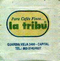 Sobres de edulcorantes de la marca de café argentina LA TRIBU. Sobres de edulcorantes de la marca de café argentina LA TRIBU.