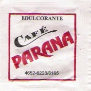 Sobres de edulcorantes de la marca Argentina de café PARANA. Sobres de edulcorantes de la marca Argentina de café PARANA.