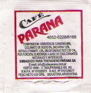 Sobres de edulcorantes de la marca Argentina de café PARANA. Sobres de edulcorantes de la marca Argentina de café PARANA.