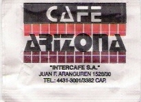 Sobres de edulcorantes de la marca de café argentina ARIZONA. Sobres de edulcorantes de la marca de café argentina ARIZONA.