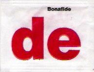 Sobres de edulcorantes de la marca Argentina de café BONAFIDE. Sobres de edulcorantes de la marca Argentina de café BONAFIDE.