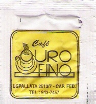 Sobres de edulcorantes de marcas de café de Argentina.