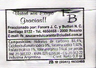 Sobres de edulcorantes de la marca Argentina de edulcorante FB. Sobres de edulcorantes de la marca Argentina de edulcorante FB.