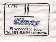 Sobres de edulcorantes de la marca de café argentina CHONY. Sobres de edulcorantes de la marca de café argentina CHONY.