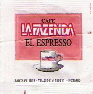 Sobres de edulcorantes de la marca de café argentina LA FAZENDA. Sobres de edulcorantes de la marca de café argentina LA FAZENDA.