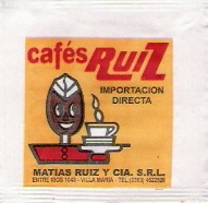 Sobres de edulcorantes de marcas de café de Argentina.