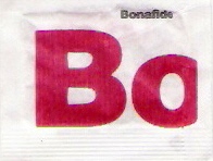 Sobres de edulcorantes de la marca Argentina de café BONAFIDE. Sobres de edulcorantes de la marca Argentina de café BONAFIDE.