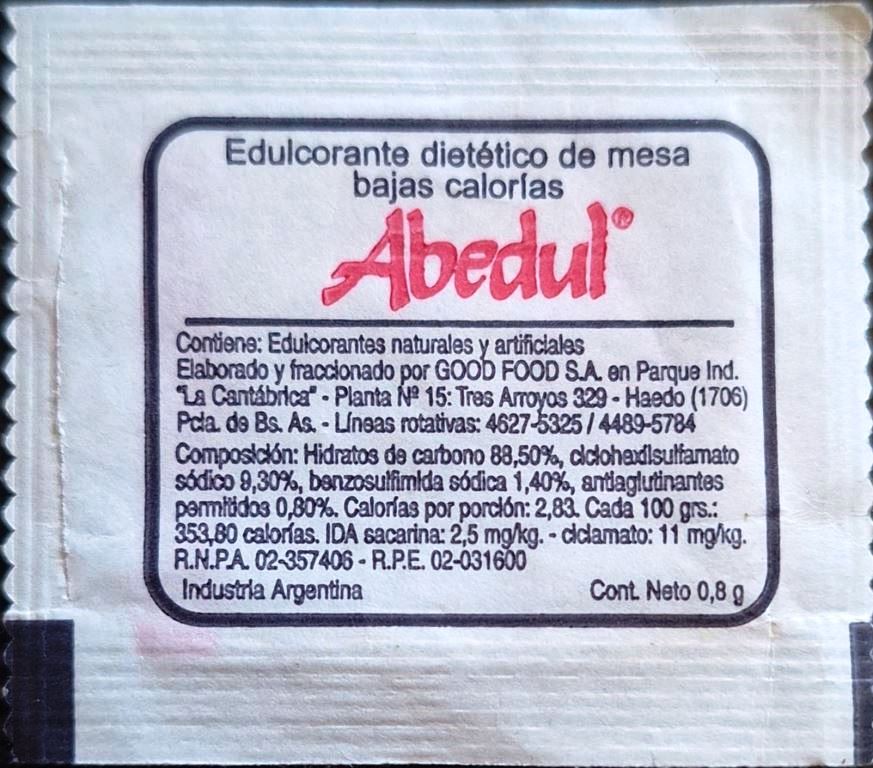 Sobres de edulcorantes de la marca Argentina de café 3. Sobres de edulcorantes de la marca Argentina de café 3.