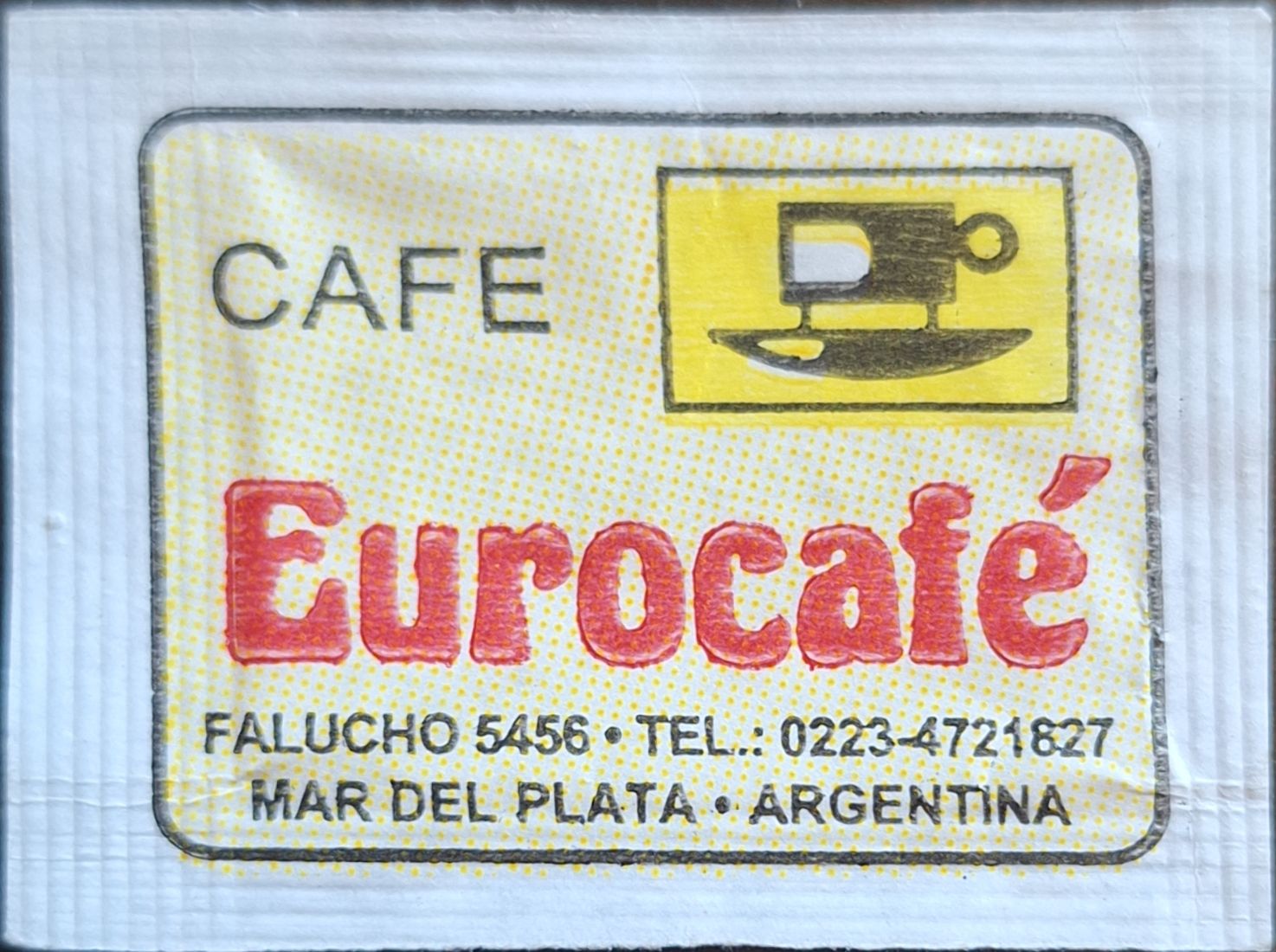 Sobres de edulcorantes de la marca de café argentina EUROCAFÉ. Sobres de edulcorantes de la marca de café argentina EUROCAFÉ.