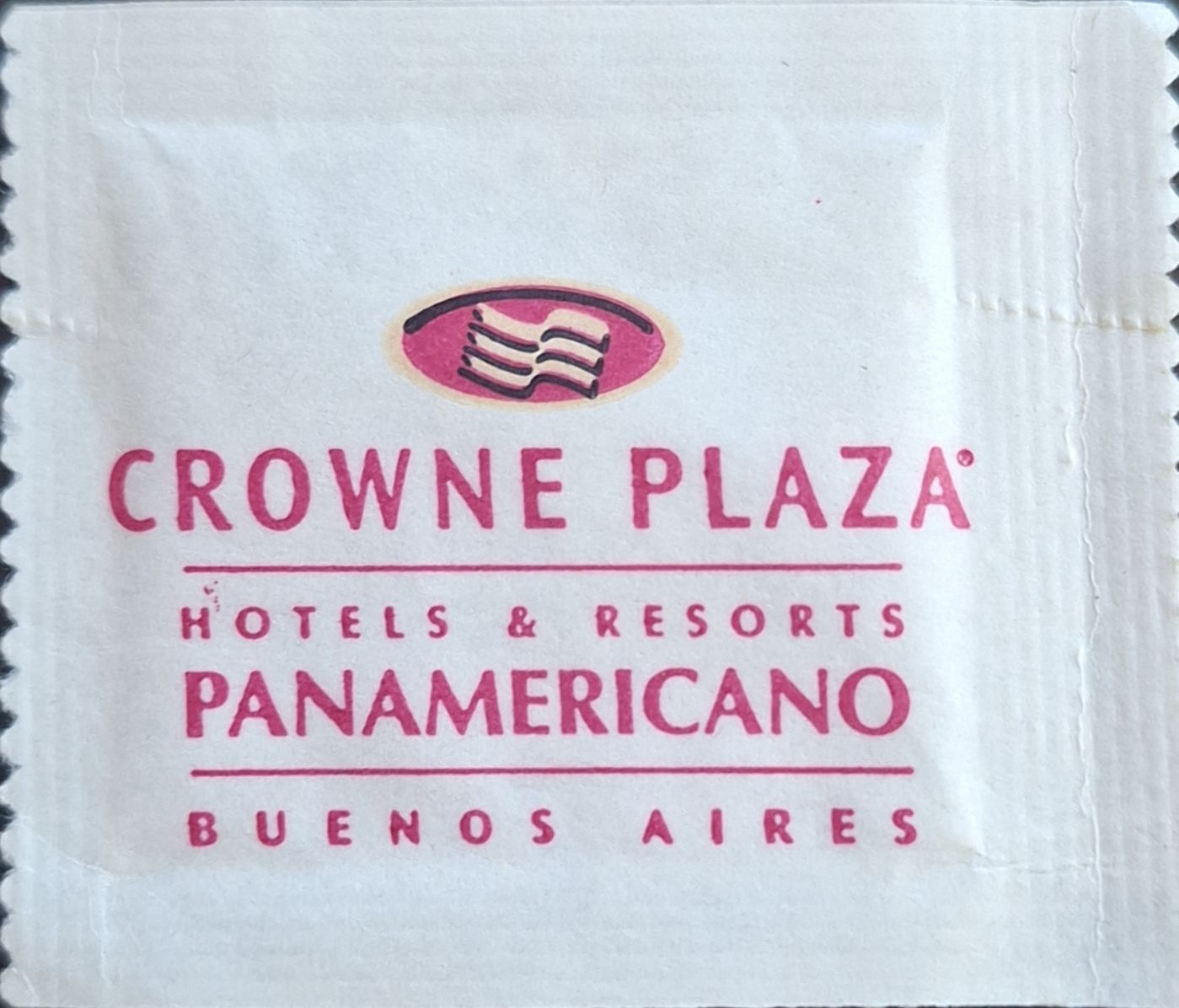 Sobres de edulcorantes de hoteles de Argentina.