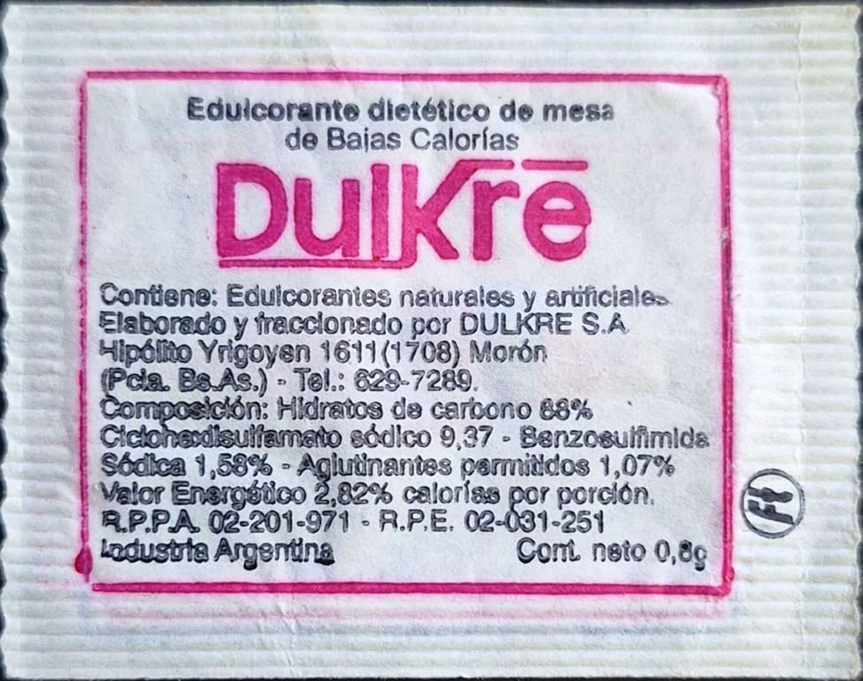 Sobres de edulcorantes de la marca Argentina de café 3. Sobres de edulcorantes de la marca Argentina de café 3.