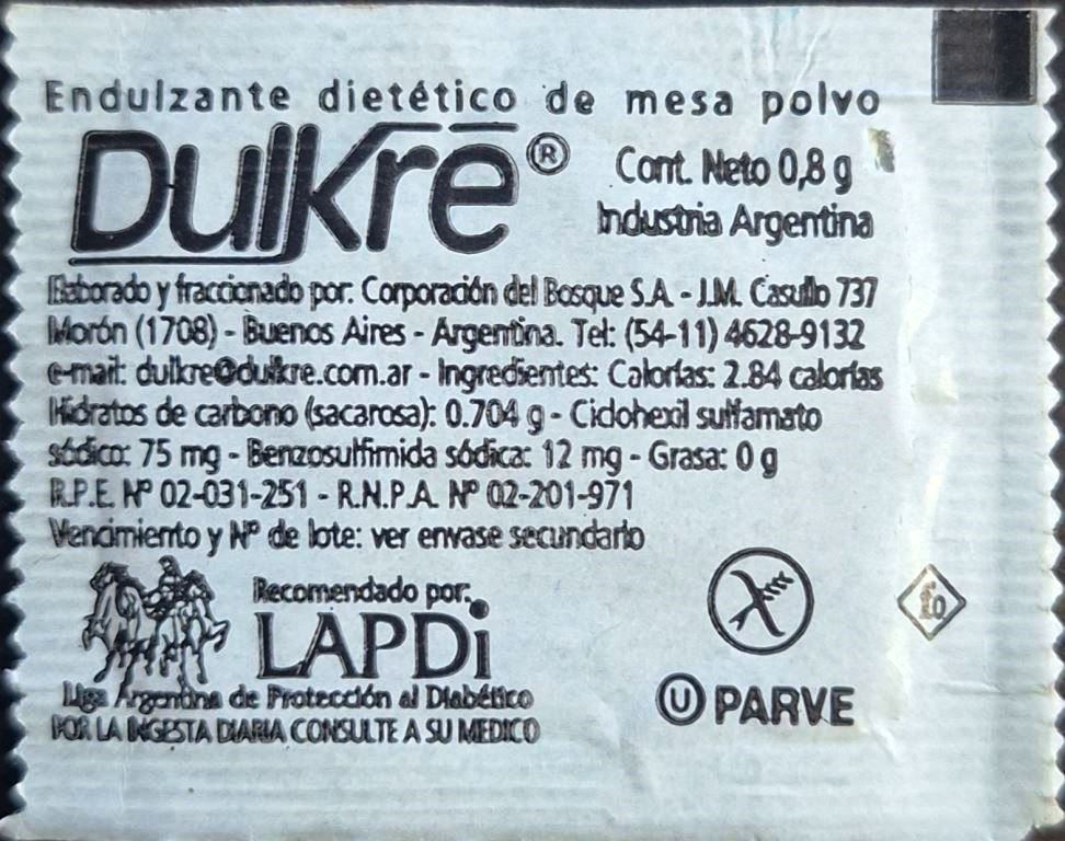 Sobres de edulcorantes de la marca Argentina de café 3. Sobres de edulcorantes de la marca Argentina de café 3.