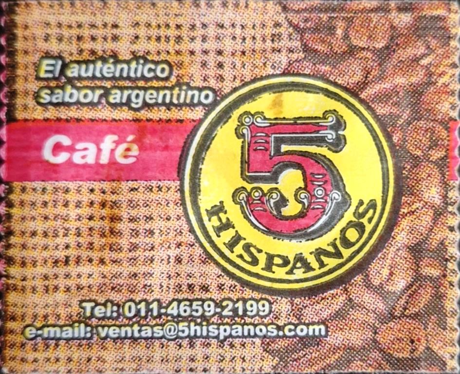 Sobres de edulcorantes de la marca Argentina de café 5 HISPANOS. Sobres de edulcorantes de la marca Argentina de café 5 HISPANOS.
