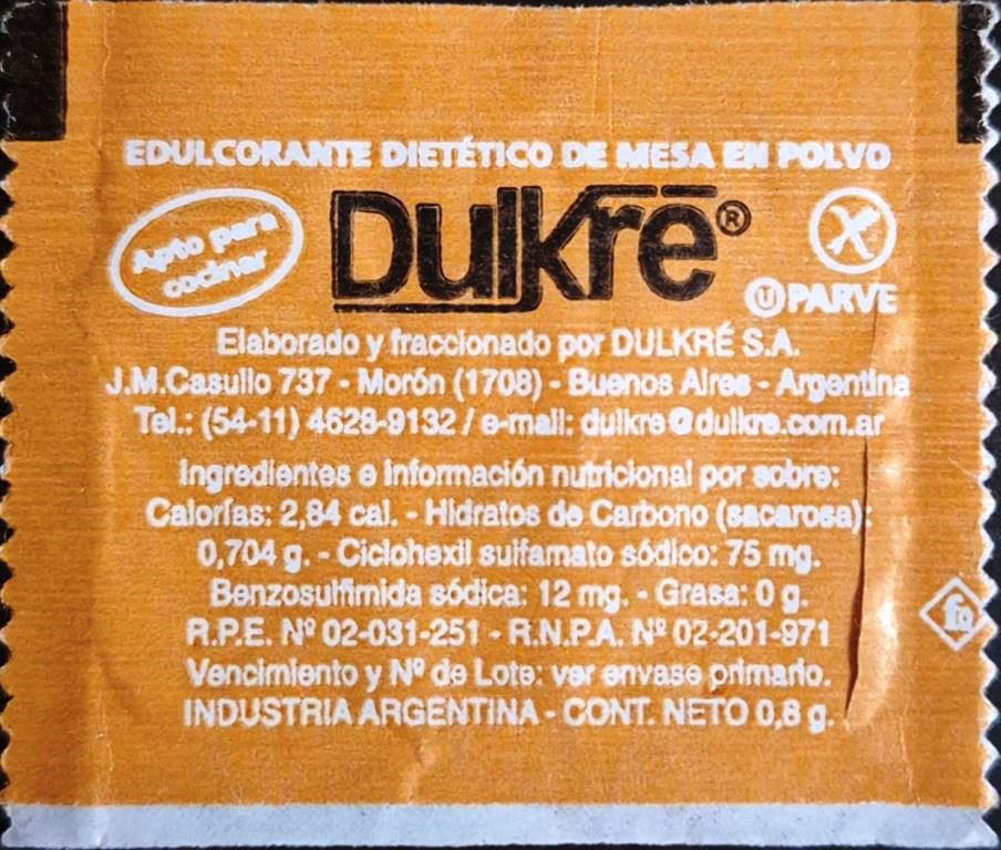 Sobres de edulcorantes de la marca Argentina de café 5 HISPANOS. Sobres de edulcorantes de la marca Argentina de café 5 HISPANOS.