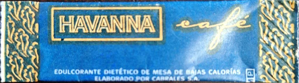 Sobres de edulcorantes de la marca Argentina de café HAVANNA. Sobres de edulcorantes de la marca Argentina de café HAVANNA.