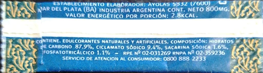 Sobres de edulcorantes de la marca Argentina de café HAVANNA. Sobres de edulcorantes de la marca Argentina de café HAVANNA.