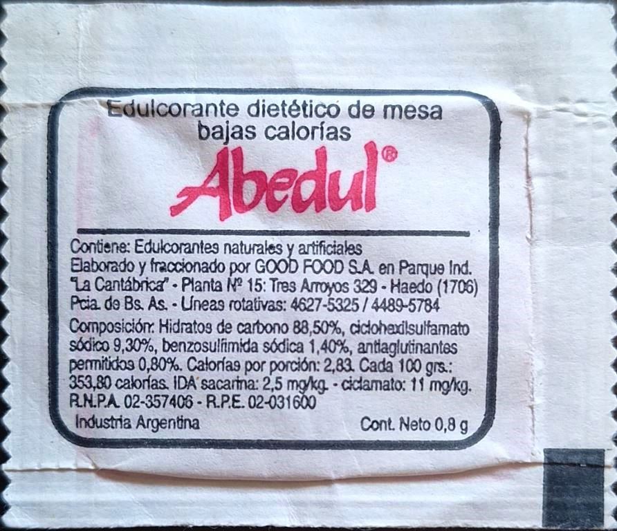 Sobres de edulcorantes de la marca Argentina de café PARANA. Sobres de edulcorantes de la marca Argentina de café PARANA.