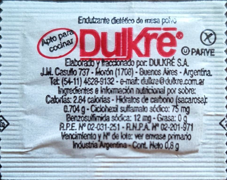 Sobres de edulcorantes de la marca Argentina de café PARANA. Sobres de edulcorantes de la marca Argentina de café PARANA.