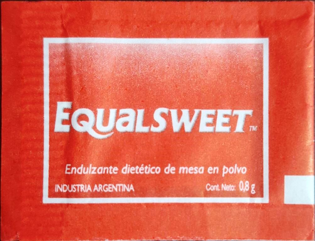 Sobres de edulcorantes de la marca Argentina de edulcorante EQUALSWEET. Sobres de edulcorantes de la marca Argentina de edulcorante EQUALSWEET.