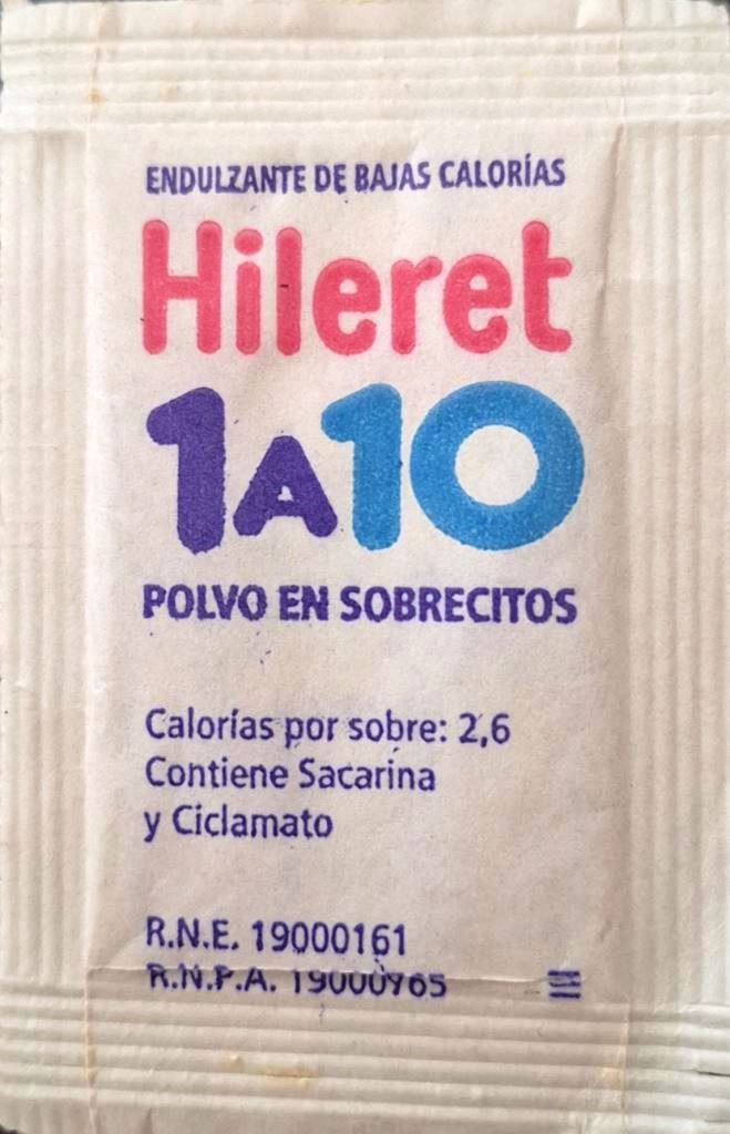 Sobres de edulcorantes de la marca Argentina de edulcorante HILERET. Sobres de edulcorantes de la marca Argentina de edulcorante HILERET.