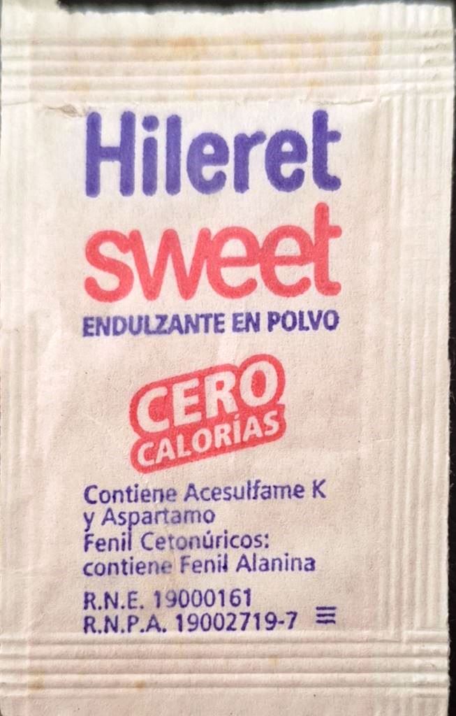 Sobres de edulcorantes de la marca Argentina de edulcorante HILERET. Sobres de edulcorantes de la marca Argentina de edulcorante HILERET.