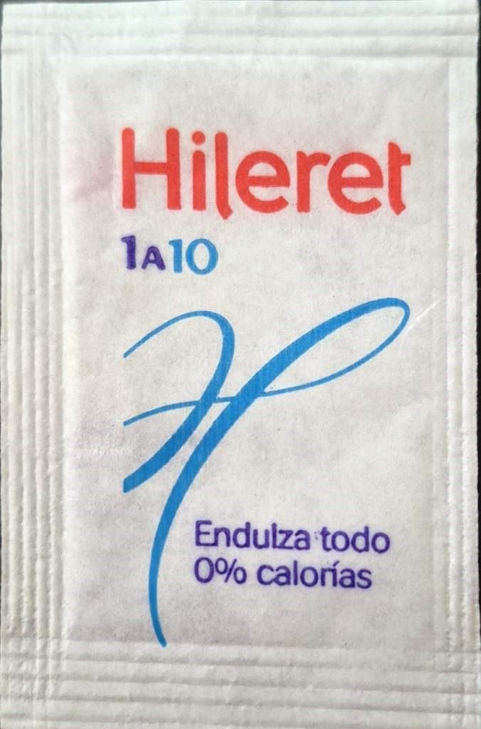 Sobres de edulcorantes de la marca Argentina de edulcorante HILERET. Sobres de edulcorantes de la marca Argentina de edulcorante HILERET.