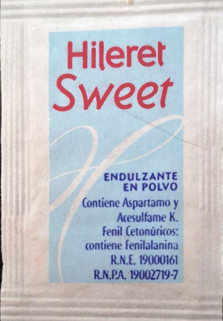 Sobres de edulcorantes de la marca Argentina de edulcorante HILERET. Sobres de edulcorantes de la marca Argentina de edulcorante HILERET.