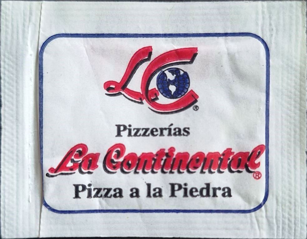 Sobres de edulcorantes del local de hostelería PIZZERIAS la CONTINENTAL. Sobres de edulcorantes del local de hostelería PIZZERIAS la CONTINENTAL