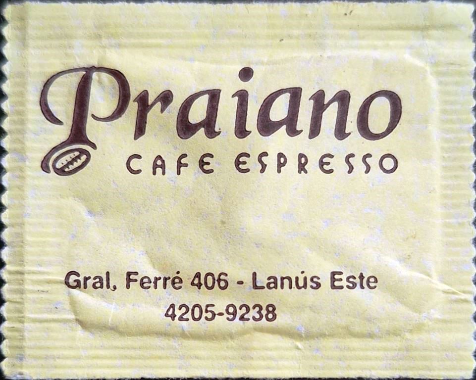Sobres de edulcorantes del local de hostelería PRAIANO. Sobres de edulcorantes del local de hostelería PRAIANO