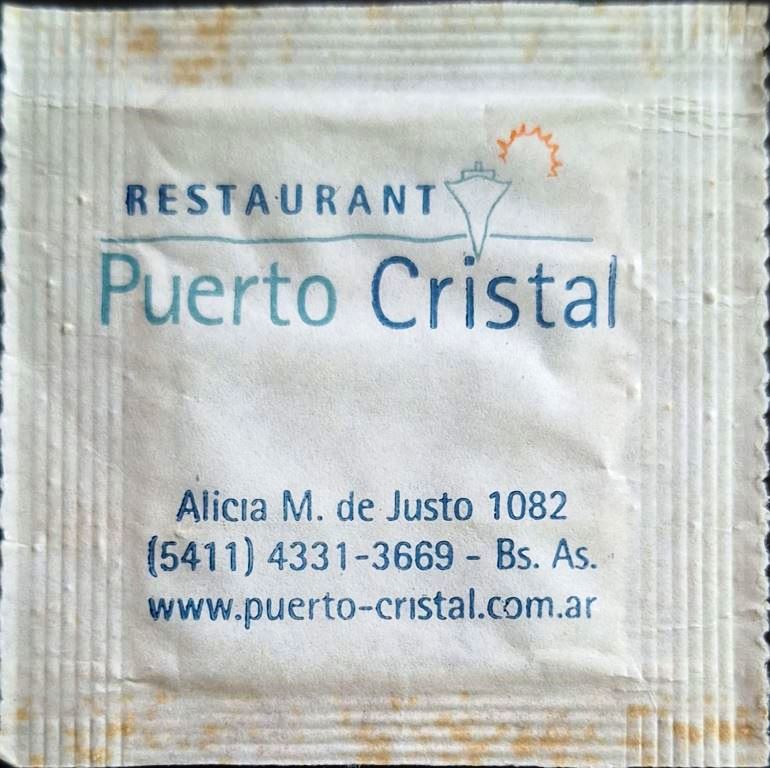 Sobres de edulcorantes del local de hostelería PUERTO CRISTAL. Sobres de edulcorantes del local de hostelería PUERTO CRISTAL