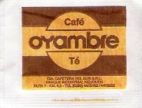 Sobres de edulcorantes de la marca Argentina de café OYAMBRE. Sobres de edulcorantes de la marca Argentina de café OYAMBRE.