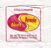 Sobres de edulcorantes de la marca de café argentina ALCAFÉ. Sobres de edulcorantes de la marca de café argentina ALCAFÉ.