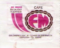 Sobres de edulcorantes de la marca Argentina de café FM. Sobres de edulcorantes de la marca Argentina de café FM.