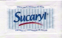 Sobres de edulcorantes de la marca Argentina de edulcorante SUCARYL. Sobres de edulcorantes de la marca Argentina de edulcorante SUCARYL.