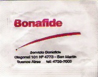 Sobres de edulcorantes de la marca Argentina de café BONAFIDE. Sobres de edulcorantes de la marca Argentina de café BONAFIDE.