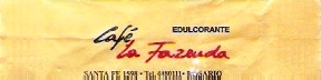 Sobres de edulcorantes de la marca Argentina de café LA FAZENDA. Sobres de edulcorantes de la marca Argentina de café LA FAZENDA.