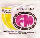 Sobres de edulcorantes de la marca Argentina de café FM. Sobres de edulcorantes de la marca Argentina de café FM.