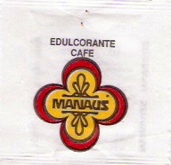 Sobres de edulcorantes de marcas de café de Argentina.