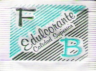 Sobres de edulcorantes de la marca Argentina de edulcorante FB. Sobres de edulcorantes de la marca Argentina de edulcorante FB.
