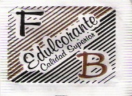 Sobres de edulcorantes de la marca Argentina de edulcorante FB. Sobres de edulcorantes de la marca Argentina de edulcorante FB.