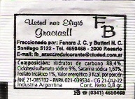 Sobres de edulcorantes de la marca Argentina de edulcorante FB. Sobres de edulcorantes de la marca Argentina de edulcorante FB.