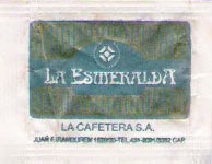 Sobres de edulcorantes de la marca de café argentina LA ESMERALDA. Sobres de edulcorantes de la marca de café argentina LA ESMERALDA.
