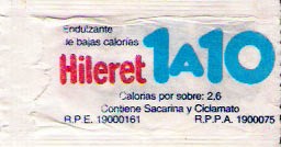 Sobres de edulcorantes de la marca Argentina de edulcorante HILERET. Sobres de edulcorantes de la marca Argentina de edulcorante HILERET.