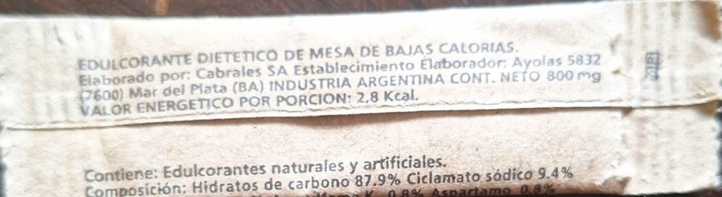 Sobres de edulcorantes de la marca Argentina de café HAVANNA. Sobres de edulcorantes de la marca Argentina de café HAVANNA.