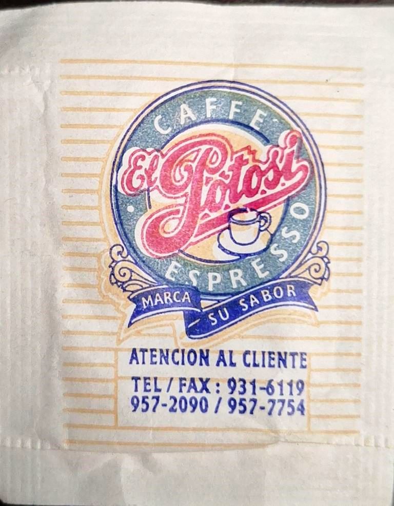 Sobres de edulcorantes de la marca Argentina de café EL POTOSI. Sobres de edulcorantes de la marca Argentina de café EL POTOSI.