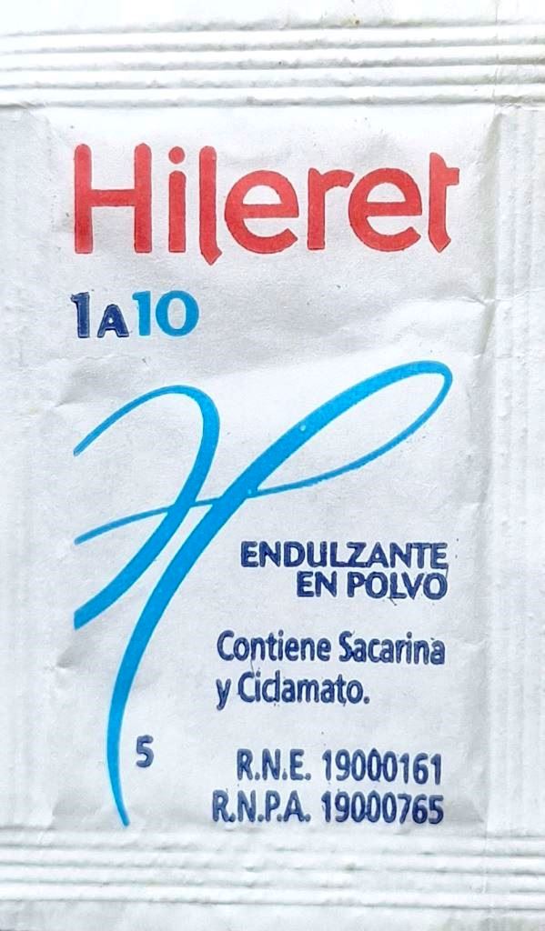 Sobres de edulcorantes de la marca Argentina de edulcorante HILERET. Sobres de edulcorantes de la marca Argentina de edulcorante HILERET.
